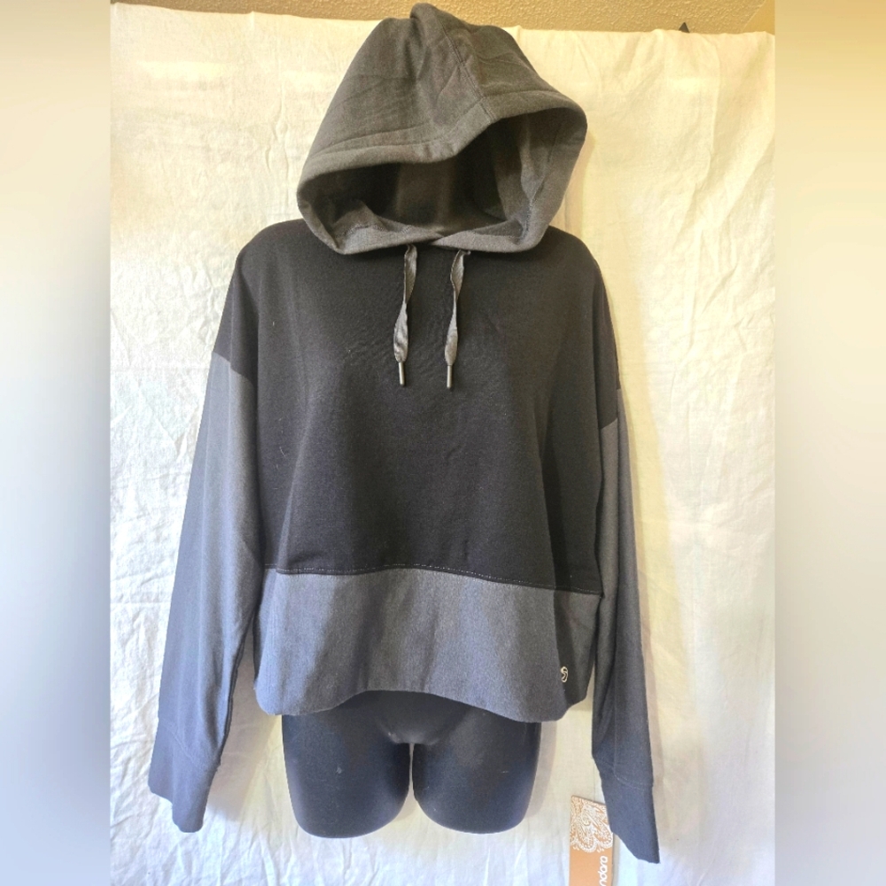 Black and Gray Hooded Sweatshirt
